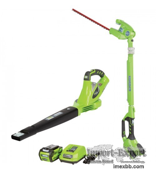 Greenworks 40V Li-Ion G-Max Pole Hedger and Blower Combo