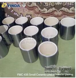 FMC Bean Pump Mud Pump Parts Small Alumina Ceramic Liners FMC 435 FMC 1324 