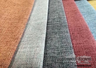 260gsm Upholstery Sofa Fabric , Home Textile Plain Woven Linen Fabric