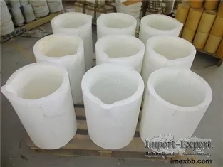 White Refractory Ceramic Crucibles Graphite Melting Crucible For Drying Bur