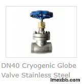 DN40 Cryogenic Globe Valve Stainless Steel Short Stem Welding Connection