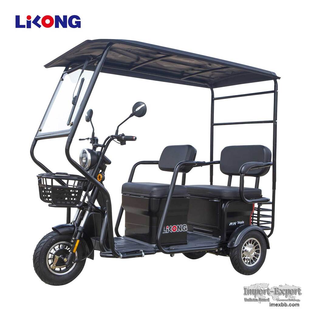 Handicapped Three Wheel Electric Scooter Electric Passenger Tricycle with R