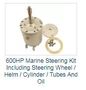 600HP Marine Steering Kit Including Steering Wheel  Helm  Cylinder  Tube