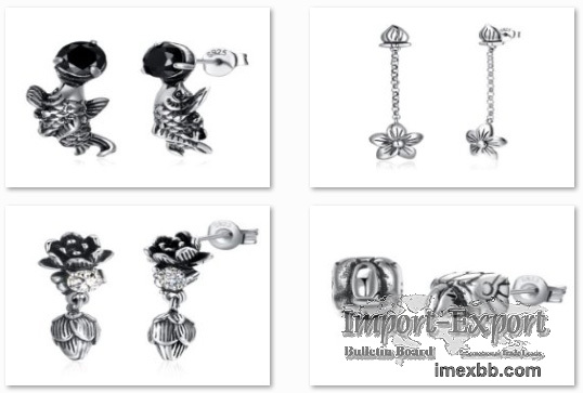 925 sterling silver stud hip-hop trend earrings for men and women