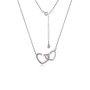 Heart-shaped love necklace 925 sterling silver pendant clavicle chain