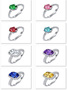 The 925 sterling silver rings are encrusted with assorted zircons
