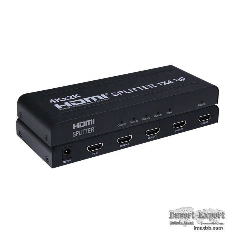 HDMI 1X4 Splitter 1 input 4 output 4Kx2K 3D 1080p