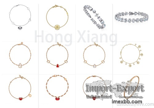 Simple bracelet 925 sterling silver rose gold bracelet