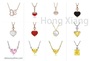 New Heart Shaped Zircon Necklace Various Colored Zircon Necklaces