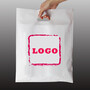 OEM LDPE HDPE Poly Plastic Bag For Clothes Handle Shopping Bags