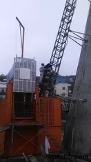35m/min Building Site Hoist Q345B Steel Temporary Construction Elevators