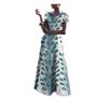 African ethnic wax printed cotton dress women skirt