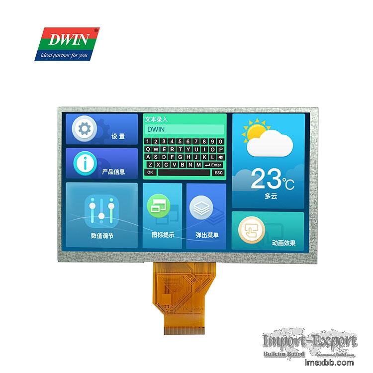 DWIN 7 Inch TFT LCD Screen Moudle With 800*480 Resolution And RGB Interface