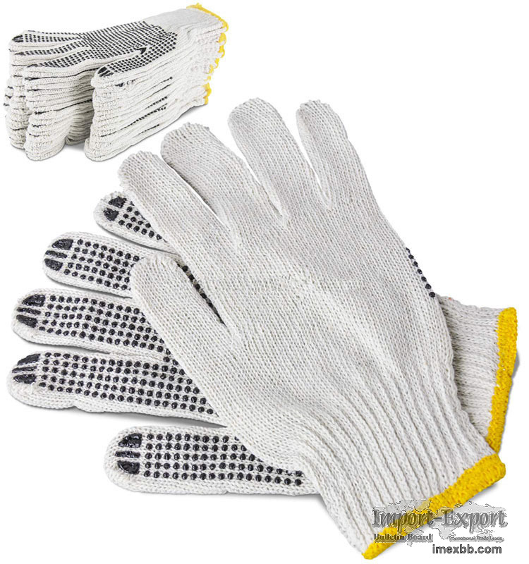 PVC Dotted Cotton Knitted Working Gloves