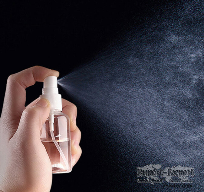 50mL PET Plastic Round-shoulder Spray Bottle With Fine Mist For Cosmetics