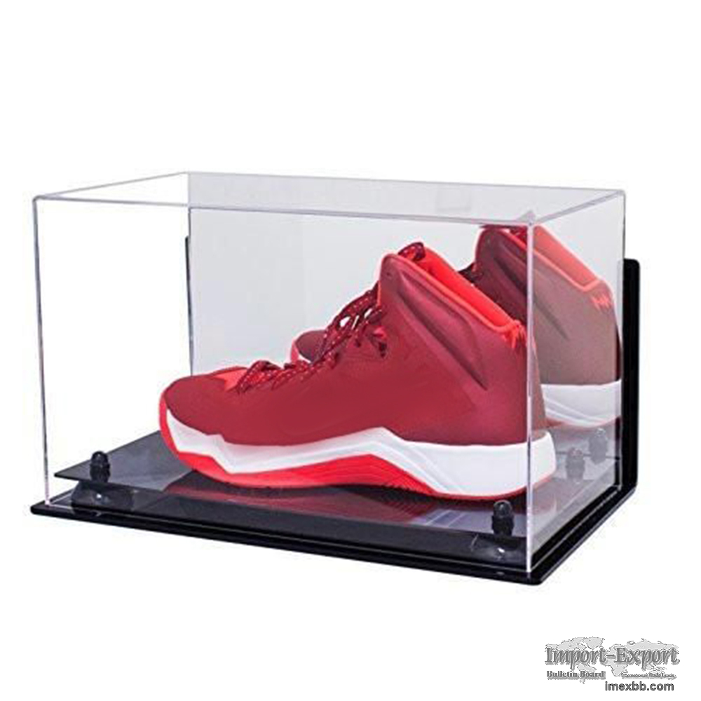 Luxury Sneaker Plexiglass Box Rotating 100% Clear Color Acrylic Shoe Case D