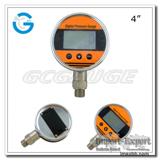 Precision Digital Pressure Gauges 4 Inch Stainless Steel with Bottom Connec