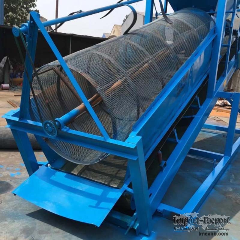 High Efficient Rotary Trommel Screen For Sand Stone Gold Mineral Processing