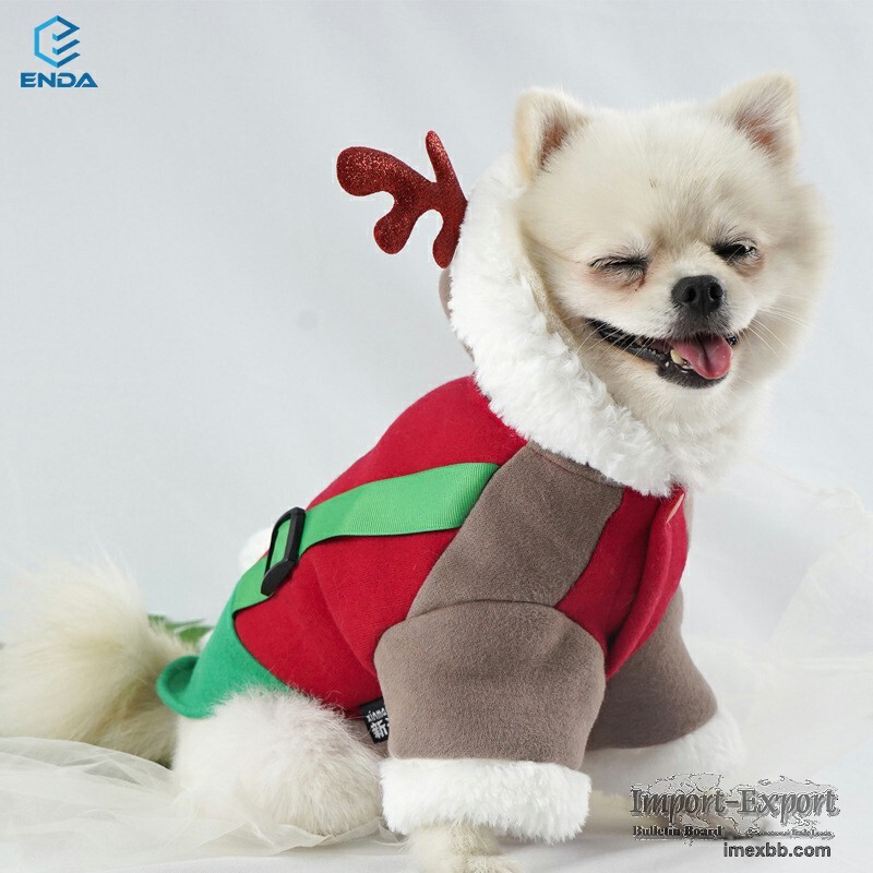 Christmas pet hoddie autumn winter warm dog cat luxury clothing