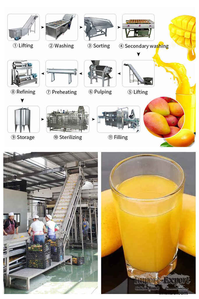 Mango Juice Pulp Production Line  Mango Pulp Juicer Machine
