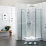 Framed Round Shower Cabins With Double Sliding Doors