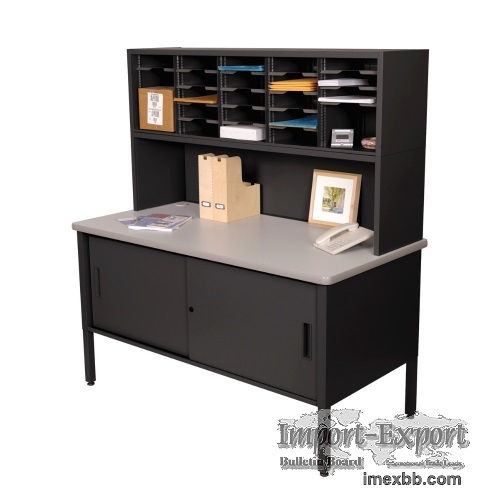 Marvel Mailroom Furniture 25 Slot Literature Organizer with Cabinet