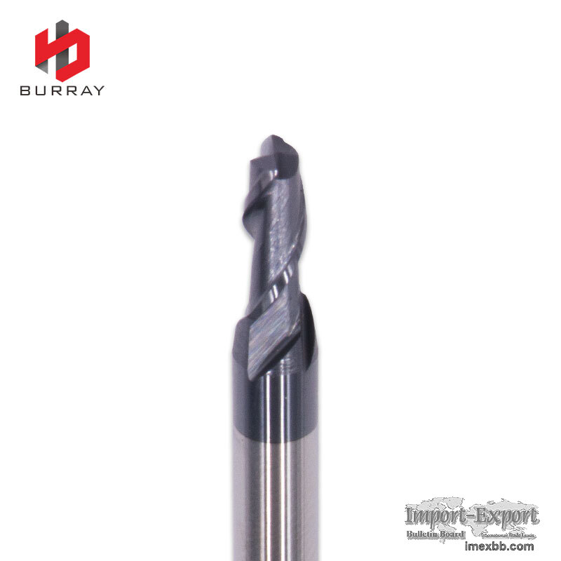 2-flute Coated Solid Carbide Round Nose End Mill with Kinds of Sizes