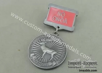 3D Police Antique Silver Law Enforcement Awrds Medals Die Stamped Zinc Allo