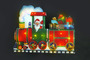 Santa Runs Train PVC Silhouette Lights
