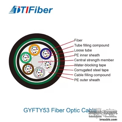 GYFTY53 Non Metallic Fiber Optic Cable Strong Moisture Resistance
