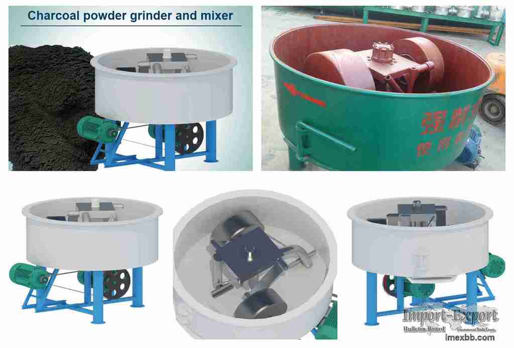 Charcoal powder grinding machine  wheel grinder mixer