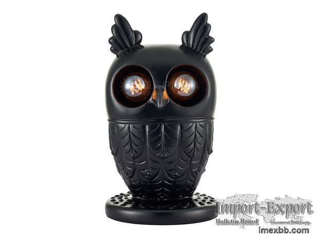 Owl Sculpted Table Lamp For Kids Room