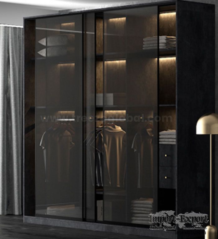 Aluminum Glass Sliding Door Wardrobe