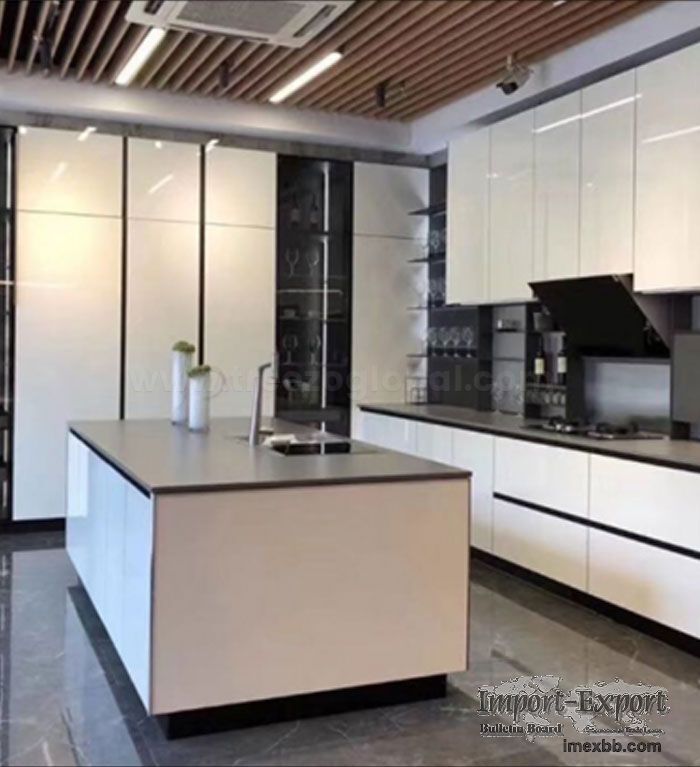 High Gloss Slab Style Kitchen Cabinet