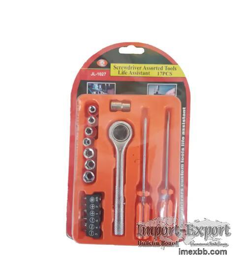 17PC home h handle combination tool