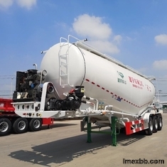 Pneumatic Dry Bulk Powder Cement Semi Trailer Tanker Truck To Mozambique