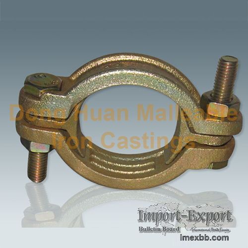 Yellow-double bolt clamp      Galvanized Pipe Clamps 