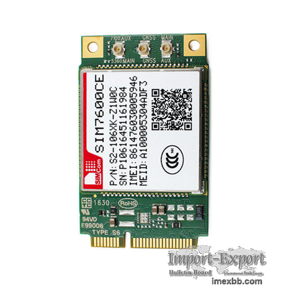 SIMCOM SIM7600CE-PCIE CAT4 4G TDD-LTE/FDD-LTE/TD-SCDMA/WCDMA/GSM/GNSS PCIE