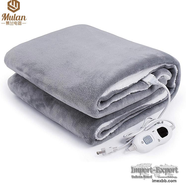 New controller Electric Blanket, Heated Throw Flannel over blanket