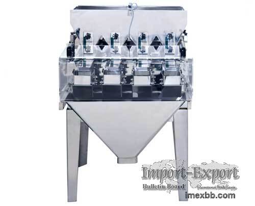 High speed four head linear weigher for sugar salt seeds