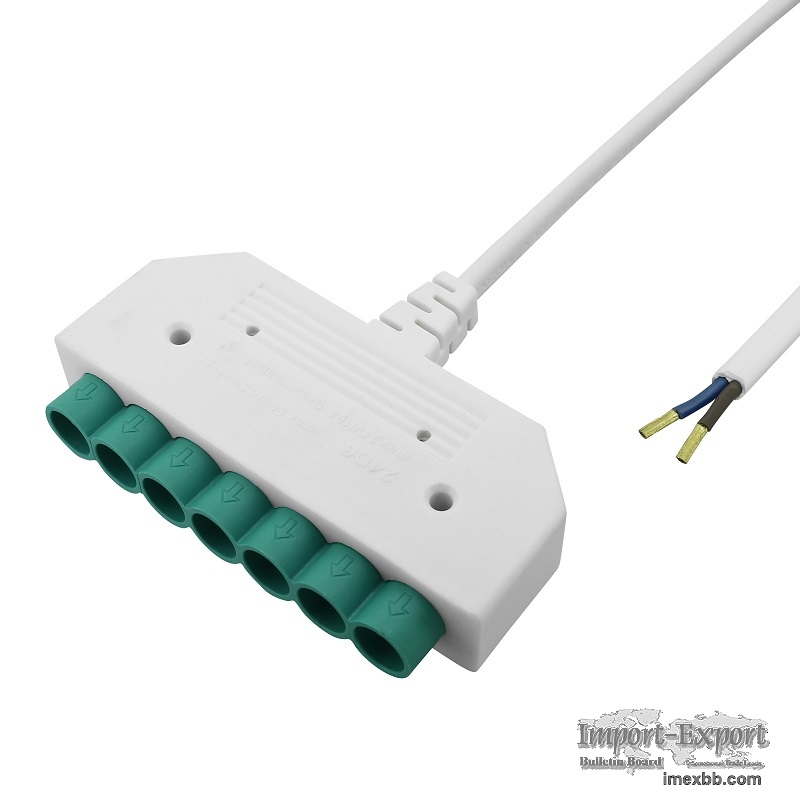 IP54 waterproof LED splitter 6-fach power connector cable 12 Volt DC stecke