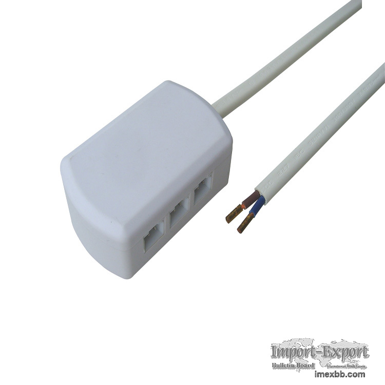 led wire splitter power plug 24 volt parallel connection box JST 3 way