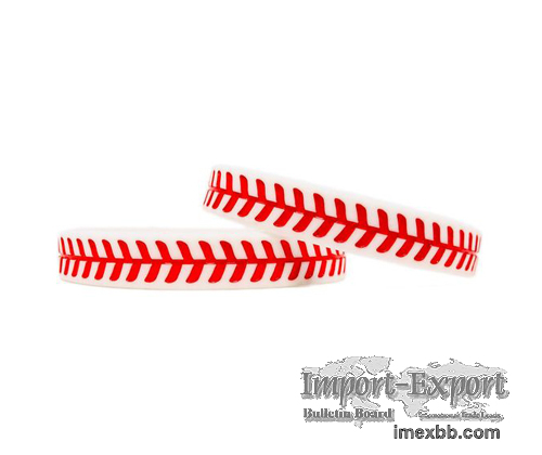 Bulk Buy Our Baseball Silicone Rubber Wristbands