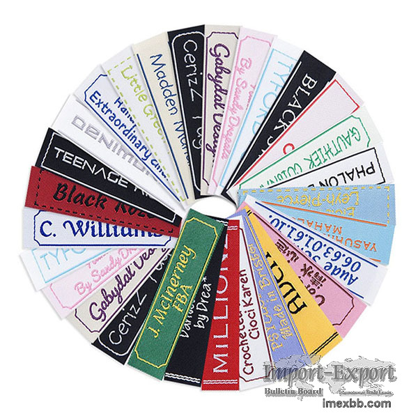 Customized Straight Cut Cotton Woven Label