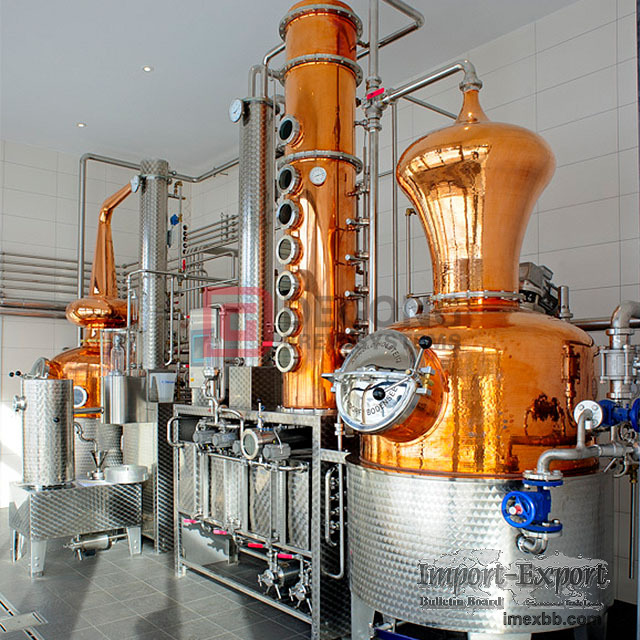 500L Column Still Vodka Gin Distillation Equipment Copper Distiller