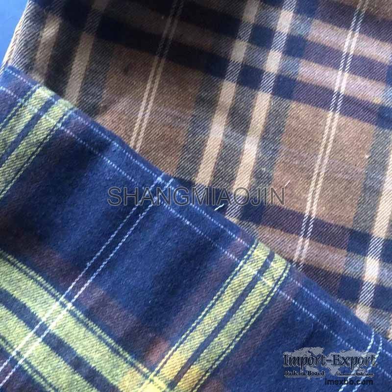 Fashion Lining Polyester Cotton Flannel New Plaid Fabric