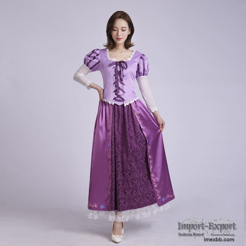Adult Princess Rapunzel Costume Dress For Women