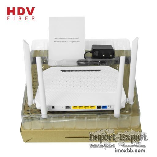 Dual Band 2.4G&5G FTTH 4GE+4WIFI+1POTS+1USB 5dBi 4 Antennas AC XPON GPON ON