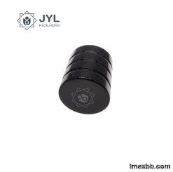 Metal Anti Volatile Zamac Perfume Cap Cylinder Polish Black Leakproof