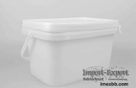 5L Food Storage Square Plastic Bucket IML Design Home Use